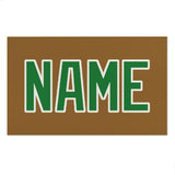 Custom Khaki Emerald Green Beach Towel