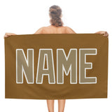 Custom Khaki Light Khaki Beach Towel