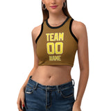 Custom Khaki Light Yellow Sleeveless Tank Top