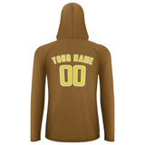 Custom Khaki Light Yellow UV-Hoodie