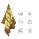 Custom Khaki Light Yellow Beach Towel