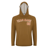 Custom Khaki Orange UV-Hoodie
