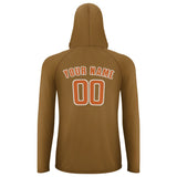 Custom Khaki Orange UV-Hoodie