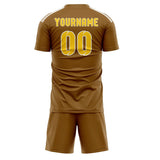 Custom Khaki Gold Soccer Jersey