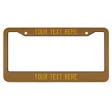 Custom Khaki Yellow License Plate Frame