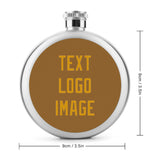 Custom Khaki Yellow Hip Flask
