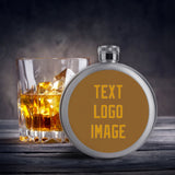 Custom Khaki Yellow Hip Flask