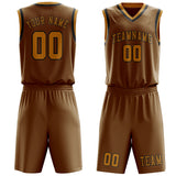 Custom Khaki Yellow Basketball Set