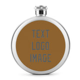 Custom Khaki Dark Grey Hip Flask