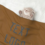 Custom Khaki Dark Grey Pet Blanket