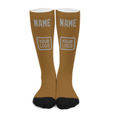 Custom Khaki Gray Knee-High Sock
