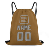 Custom Khaki Gray Drawstring Bag