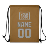 Custom Khaki Gray Drawstring Bag