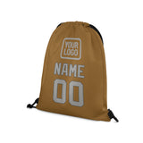 Custom Khaki Gray Drawstring Bag