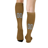 Custom Khaki Gray Knee-High Sock
