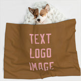 Custom Khaki Light Pink Pet Blanket