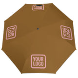 Custom Khaki Light Pink Automatic Umbrella