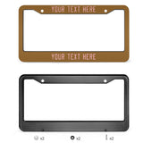 Custom Khaki Light Pink License Plate Frame