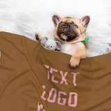 Custom Khaki Light Pink Pet Blanket