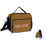 Custom Khaki Light Pink Lunch Bag