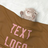 Custom Khaki Light Pink Pet Blanket