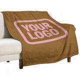 Custom Khaki Light Pink Blanket