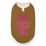 Custom Khaki Pink Pet Vest
