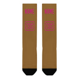 Custom Khaki Pink Knee-High Sock