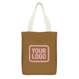Custom Khaki Pink Canvas Tote Bag