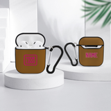 Custom Khaki Pink AirPods Case