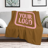 Custom Khaki Light Pink Blanket