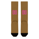 Custom Khaki Pink Knee-High Sock