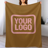 Custom Khaki Light Pink Blanket