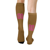Custom Khaki Pink Knee-High Sock