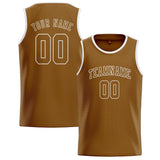 Custom Khaki & Khaki Colors Design Sports Basketball Jersey