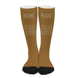 Custom Khaki Light Khaki Knee-High Sock