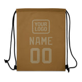 Custom Khaki Light Khaki Drawstring Bag