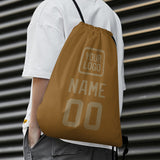 Custom Khaki Light Khaki Drawstring Bag