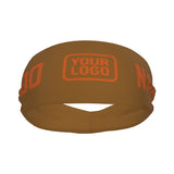 Custom Khaki Orange Sports headband