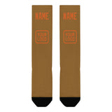 Custom Khaki Orange Knee-High Sock