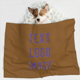 Custom Khaki Light Purple Pet Blanket