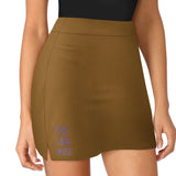 Custom Khaki Light Purple A-Line Skort