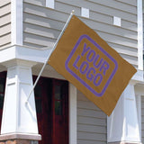 Custom Khaki Light Purple Flag