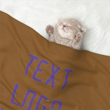 Custom Khaki Light Purple Pet Blanket