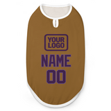 Custom Khaki Purple Pet Vest