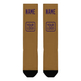 Custom Khaki Purple Knee-High Sock