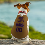 Custom Khaki Purple Pet Vest