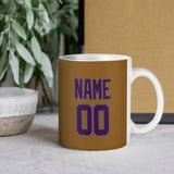 Custom Khaki Purple Mug