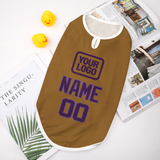Custom Khaki Purple Pet Vest