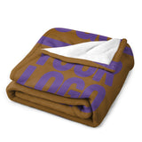 Custom Khaki Light Purple Blanket